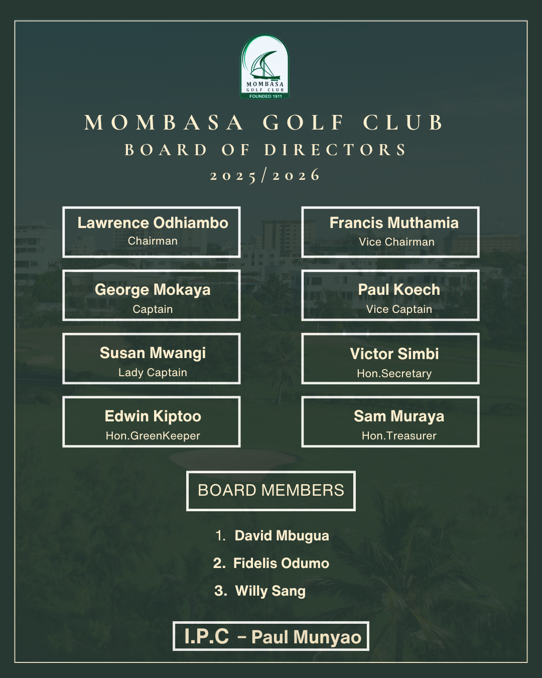 Board & Management Committee Members 2025
